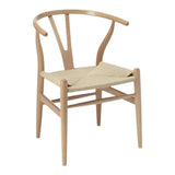 Take Me Home Wishbone Wood Dining Chair with Woven Seat, Natural image 2
