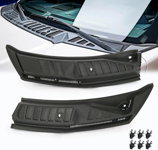 The Front Windshield Wiper Cover Panel Grille Is Compatible with The 2009 - 2014 Models of Ford F150. It Features Two Front Insert Panels on...