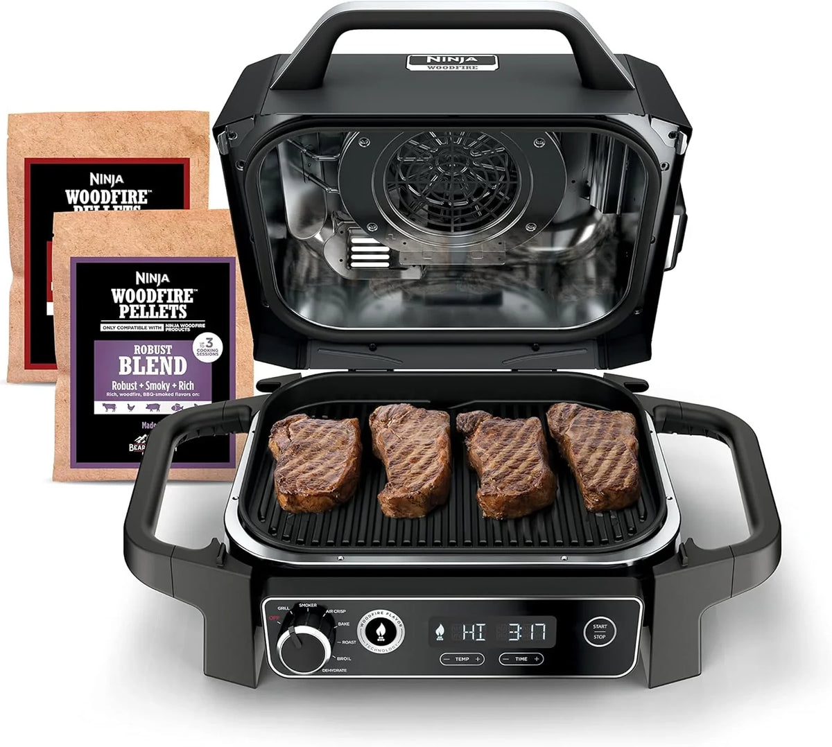 The Wood-fire Professional Outdoor Grill Is Equipped with An Internal Thermometer. It Is A 7-in-one Multi-functional Grill, A Barbecue...