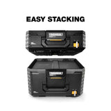 ToughBuilt StackTech Middle Portable Modular Plastic/Metal Tool Box with Inner Tray, IP65-Rated, Black image 3