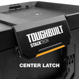 ToughBuilt StackTech Middle Portable Modular Plastic/Metal Tool Box with Inner Tray, IP65-Rated, Black image 6
