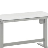 Tresanti Tessa 119.4 Cm (47 In.) Adjustable Height Desk with LED Lighting, White for Home Office image 4