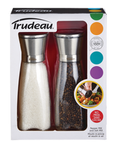 Trudeau Stainless Steel/Glass Salt & Pepper Grinder Mill Set, Pre-Filled, 8-in, 2-pc image 3