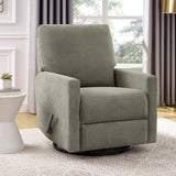 True Innovations Paxley Ii Grey Fabric Swivel Glider Recliner for Home Organization image 2