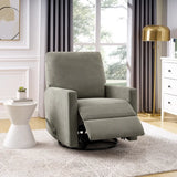 True Innovations Paxley Ii Grey Fabric Swivel Glider Recliner for Home Organization image 3