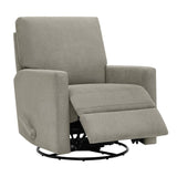 True Innovations Paxley Ii Grey Fabric Swivel Glider Recliner for Home Organization image 5