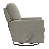 True Innovations Paxley Ii Grey Fabric Swivel Glider Recliner for Home Organization image 6