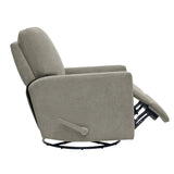 True Innovations Paxley Ii Grey Fabric Swivel Glider Recliner for Home Organization image 7