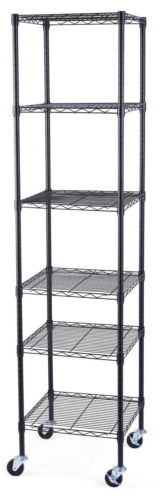 Type A 6-Tier Slim Small Space Storage Rack with Adjustable Shelves, No Tool Assembly