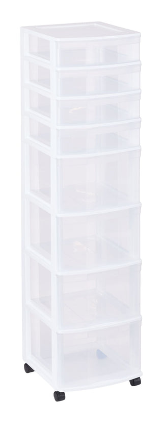 type A Clear 8-Drawer Storage Tower