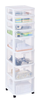 type A Clear 8-Drawer Storage Tower image 3