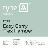 type A Easy Carry Flexible Laundry Hamper, 21.3 x 11 x 24.7-in, Grey image 2