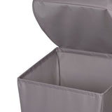 type A Laundry Hamper with Lid, 19.3 W x 12 D x 24-in H, Grey image 3