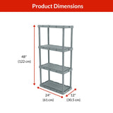 type A Prima Light-Duty 4-Tier Connecting Shelving Storage Unit, Holds up to 220-lb image 6