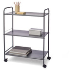 type A Radiant 3-Tier Utility Cart with Wheels, Grey image 2