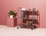 type A Radiant 3-Tier Utility Cart with Wheels, Grey image 4