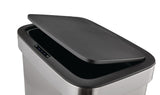 Type A Stainless Steel Rectangular Auto Indoor Refuse Bin with Resin Motion Sensor Lid, 50-L image 2