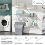 type A Twin Track Wire Shelf, White, 16 x 24-in image 2