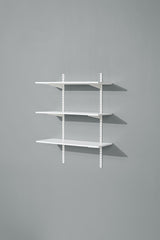 type A Wooden Floating Wall Shelf Board, White, 16 x 35-in