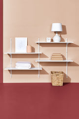 type A Wooden Floating Wall Shelf Board, White, 16 x 35-in image 4