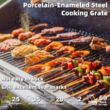 Upgraded 4 Burner Bbq Propane Gas Grill with Cast Iron Grates & Side Stove, 44,000 BTU Stainless Steel Burner Barbecue Grill for Patio,... image 2