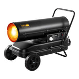 Vevor 125000 BTU Forced Air Kerosene Diesel Heater, Portable Torpedo Space Heater with Wheels Adjustable Temp, Blower-type For...