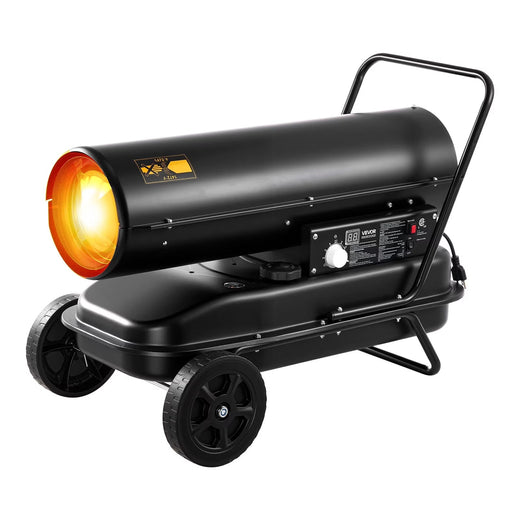 Vevor 125000 BTU Forced Air Kerosene Diesel Heater, Portable Torpedo Space Heater with Wheels Adjustable Temp, Blower-type For...