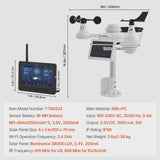 Vevor 7-in-1 Wireless Weather Station with Wi-fi,7 in Tft Colorful Display, Solar-powered Outdoor Sensor, Indoor Outdoor Monitoring, Includes... image 2