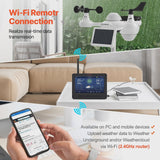 Vevor 7-in-1 Wireless Weather Station with Wi-fi,7 in Tft Colorful Display, Solar-powered Outdoor Sensor, Indoor Outdoor Monitoring, Includes... image 5
