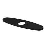 VIGO Kitchen Sink Faucet Hole Cover Deck Plate For 1 or 3 Hole, Matte Black, 10-in image 2
