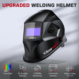Welding Helmet Auto Darkening, True Color Solar Powered Welding Mask with 4 Arc Sensor, 1/1/1/1 Optical Clarity and Adjustable Shade 4/9-13... image 2