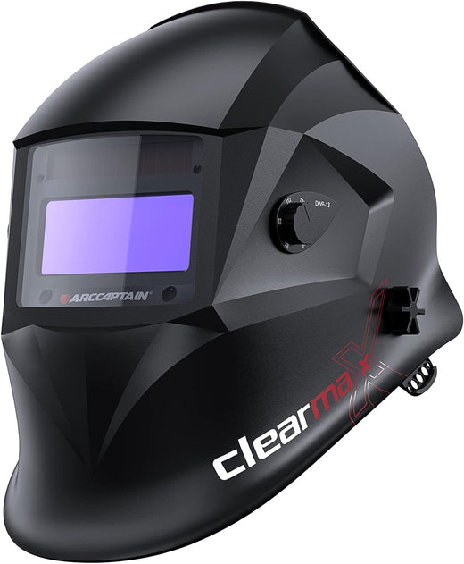 Welding Helmet Auto Darkening, True Color Solar Powered Welding Mask with 4 Arc Sensor, 1/1/1/1 Optical Clarity and Adjustable Shade 4/9-13...
