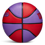 Wilson NBA Toronto Raptors Kids' Mini Outdoor Basketball, Size 3 (22.5-in), Purple/Red image 4