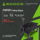 Woods Outdoor Collapsible Folding Utility Standard Wagon & Carry Bag, 150 lb Capacity, Black image 3