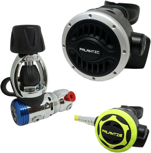 Yoke Regulator & Octopus Combo for Scuba Diving | High-performance Over-balanced Regulator, Silicone Mouthpiece, 27" Hose, Large Purge...