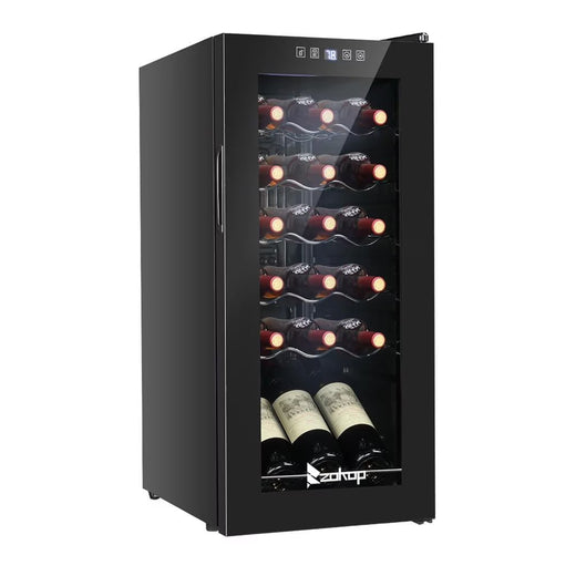 Zimtown 1.8Cu.Ft 18Bottle Compressor Wine Cooler Refrigerator Freestanding Compact Mini Wine Fridge for Home Use